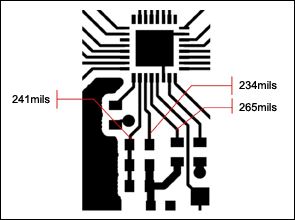Figure 8. The parasitics of a compact PCB layout can exert influence on a circuit.