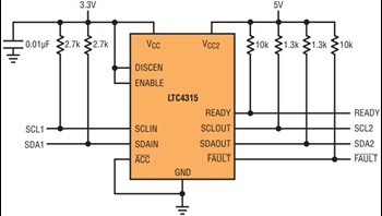 図12.レベル変換アプリケーションでのLTC4315.