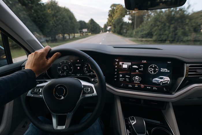Figure 1.  Automobile instrument cluster and centre console.