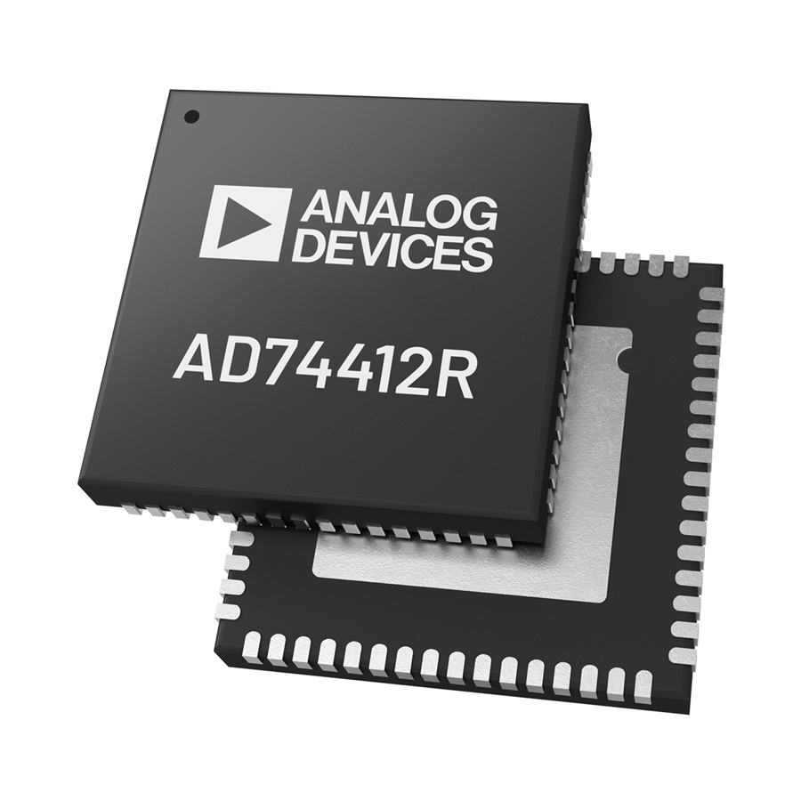 図4. ソフトウェアによる構成が可能なI/O「AD74412R」。IC化されたソリューションの代表的な例です。