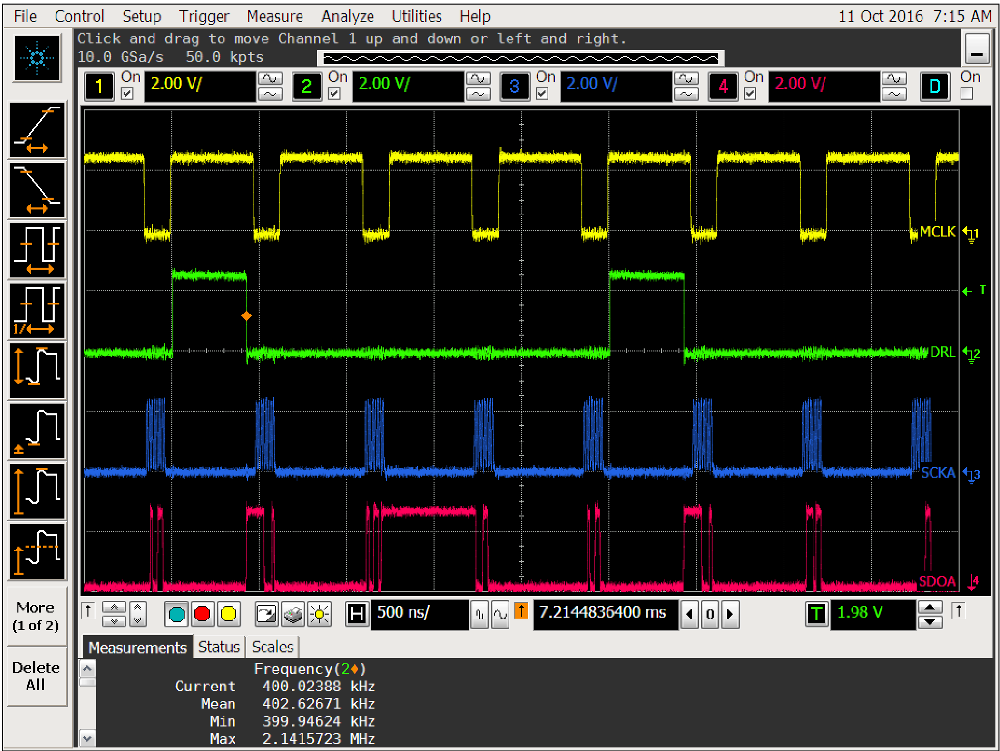 Figure 3. LTC2512-24 32-bit distributed read, DF=4
