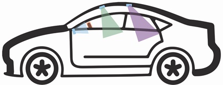 In-cabin sensor locations