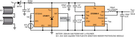 図2. LTC4071とLTC3388を使ったエナジー・ハーベスト・システム
