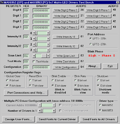 Figure 3. I²C program display.