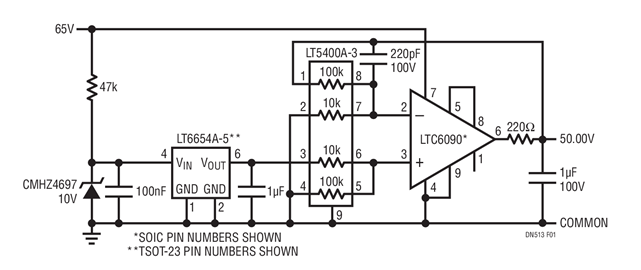 Figure 1. High Voltage Precision Reference. Figure 1. High Voltage Precision Reference.