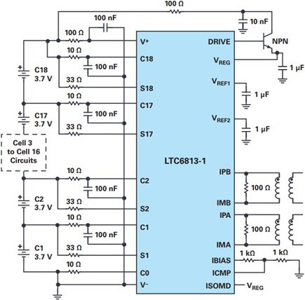 LTC6813 application schematic