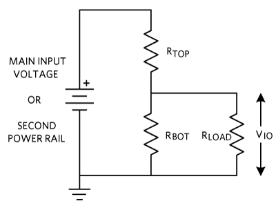 Figure 2. Resistor voltage divider.