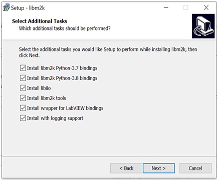 Figure 2. Libm2k installation window