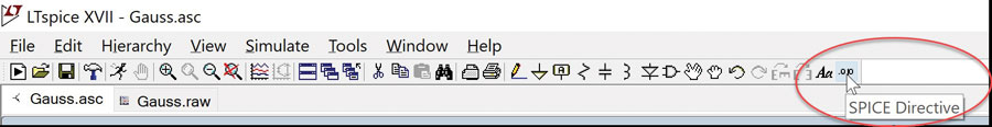 図24. LTspiceにおけるSPICEディレクティブの入力