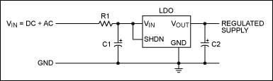 Figure 3a. Single RC ripple filter.