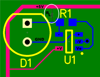 図 3.フォトダイオードのレイアウトとリーク経路