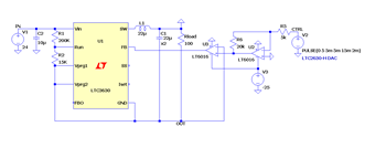 Figure 1: Positive to Negative Converter with Variable Output Using LTC3630 and LT6016