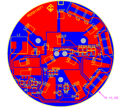 図2. LEDドライバのレイアウト