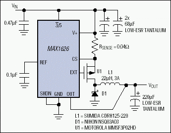 Standard DC-DC converter circuit.