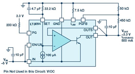 LT3094 typical application schematic and features
