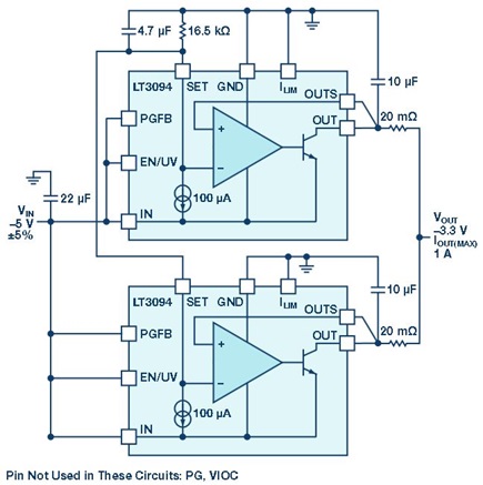 LT3094 parallel operation