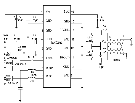 Figure 3. Application Schematic of the MAX2683.