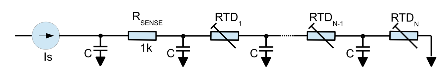 Figure 2. Delay Line model of the RTD stack