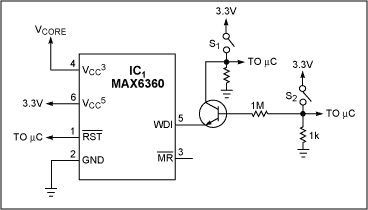 Figure 1. You can activate IC1 only by depressing S1 and S2 simultaneously for at least 2.9sec.