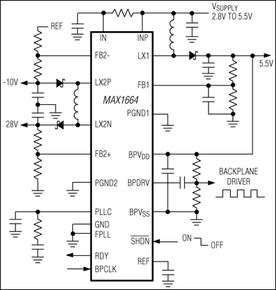 MAX1664：標準動作回路
