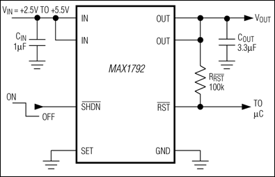 MAX1792：標準動作回路