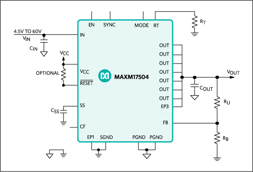 MAXM17504：標準アプリケーション回路