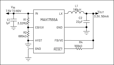 MAX17555A Typical Application Circuit