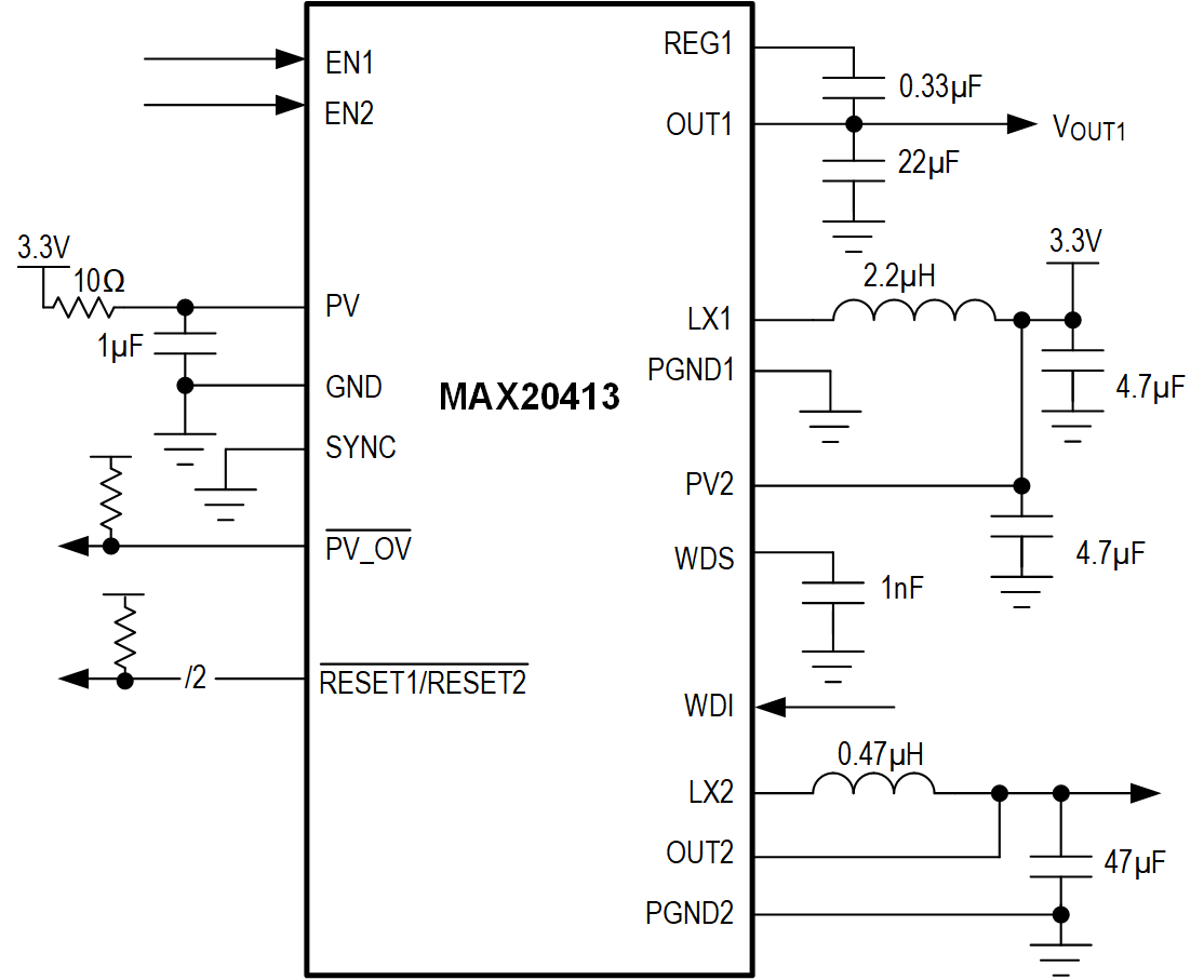 MAX20413 Typical Operating Circuit