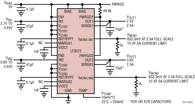 LT3072 Application Circuit