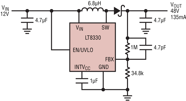 LT8330 Application Circuit