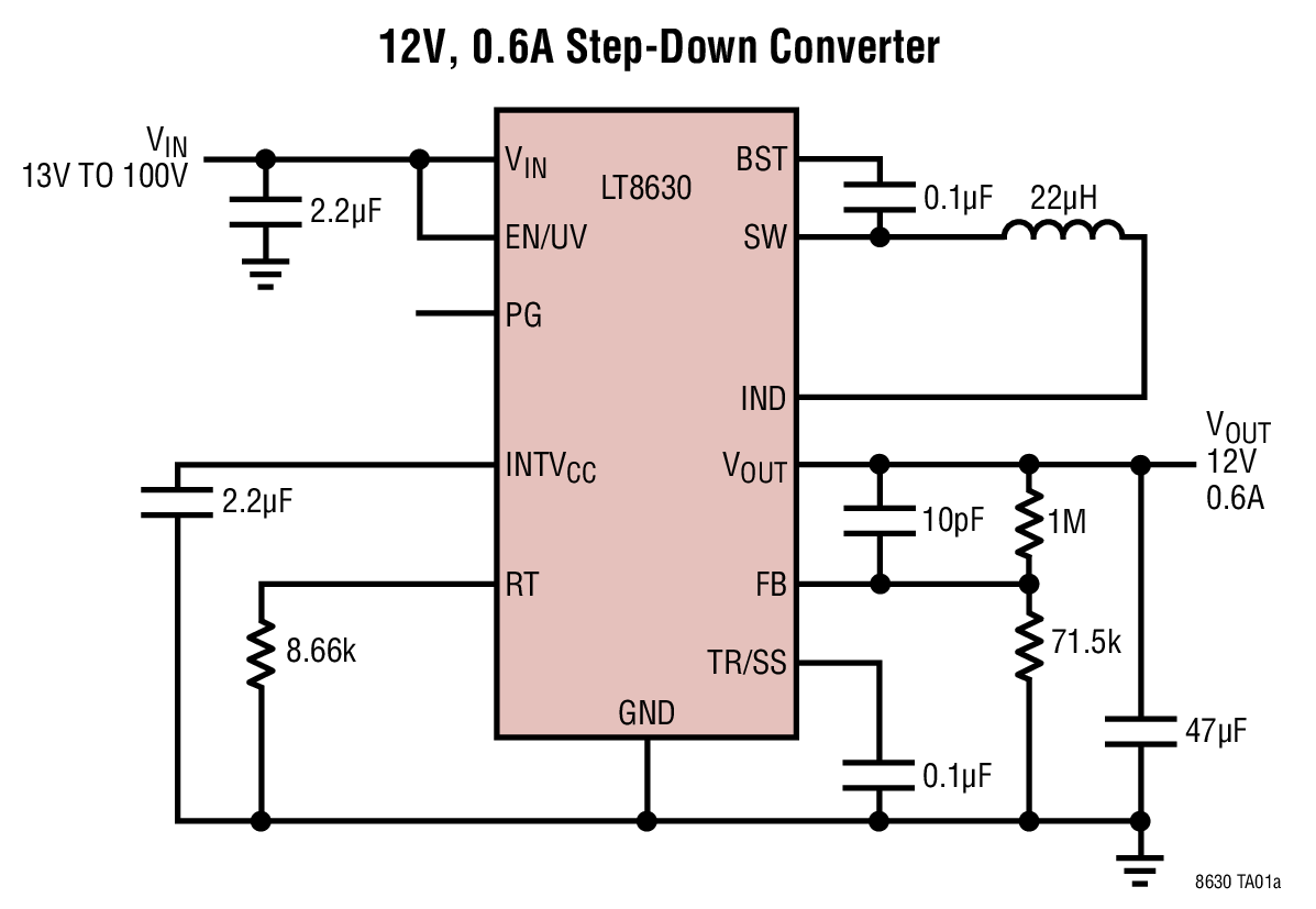 12V, 0.6A Step-Down Converter