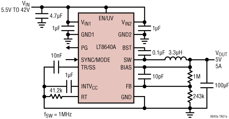 LT8640A Application Circuit