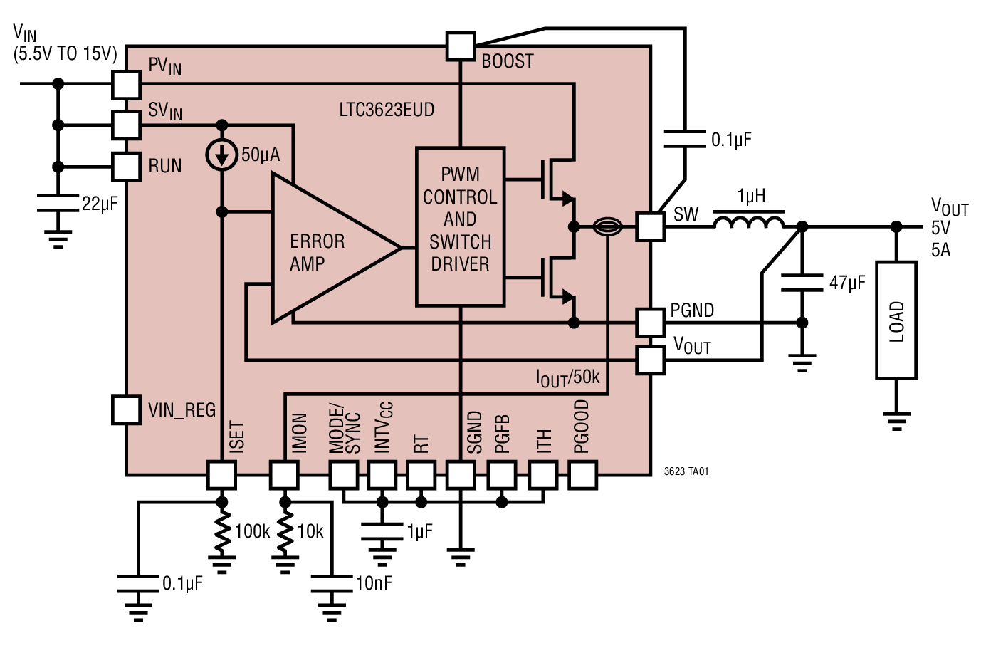 LTC3623 Typical Application Image 1
