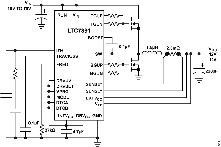 LTC7891 Functional Block Diagram
