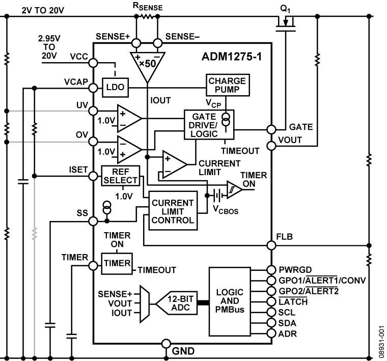 ADM1275 Circuit Diagram