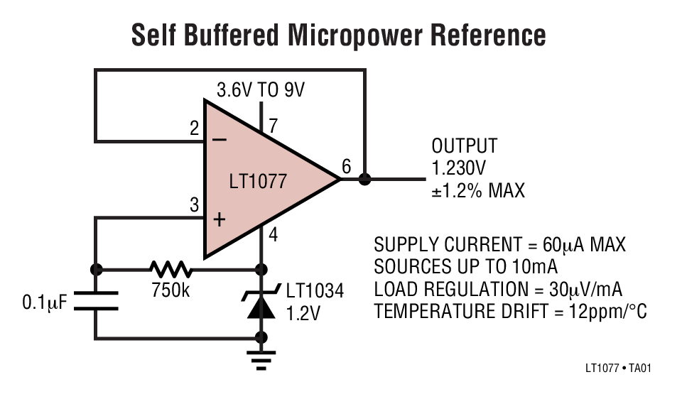 Self Buffered Micropower Reference