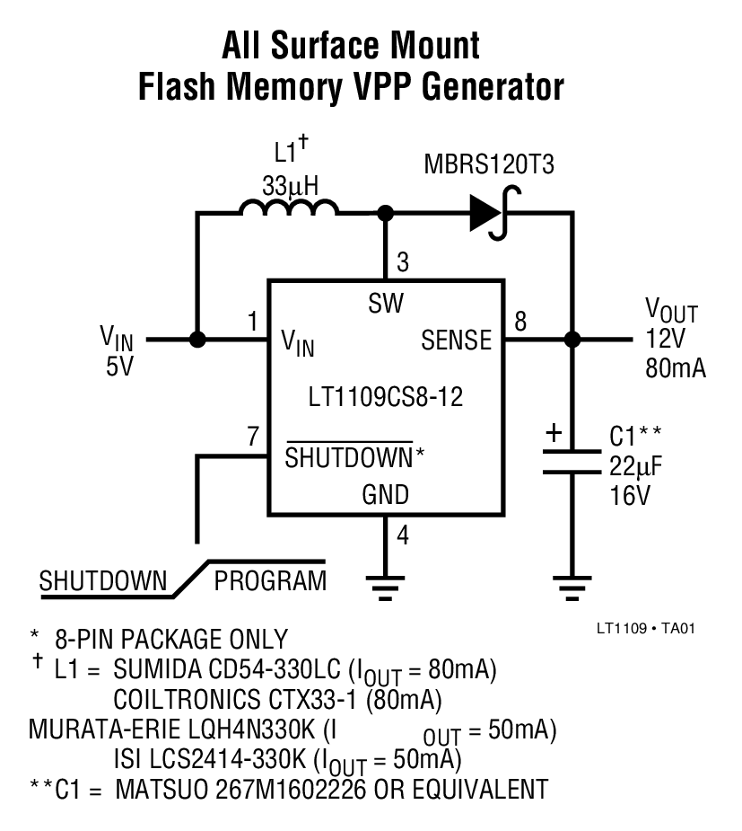 All Surface Mount Flash Memory VPP Generator