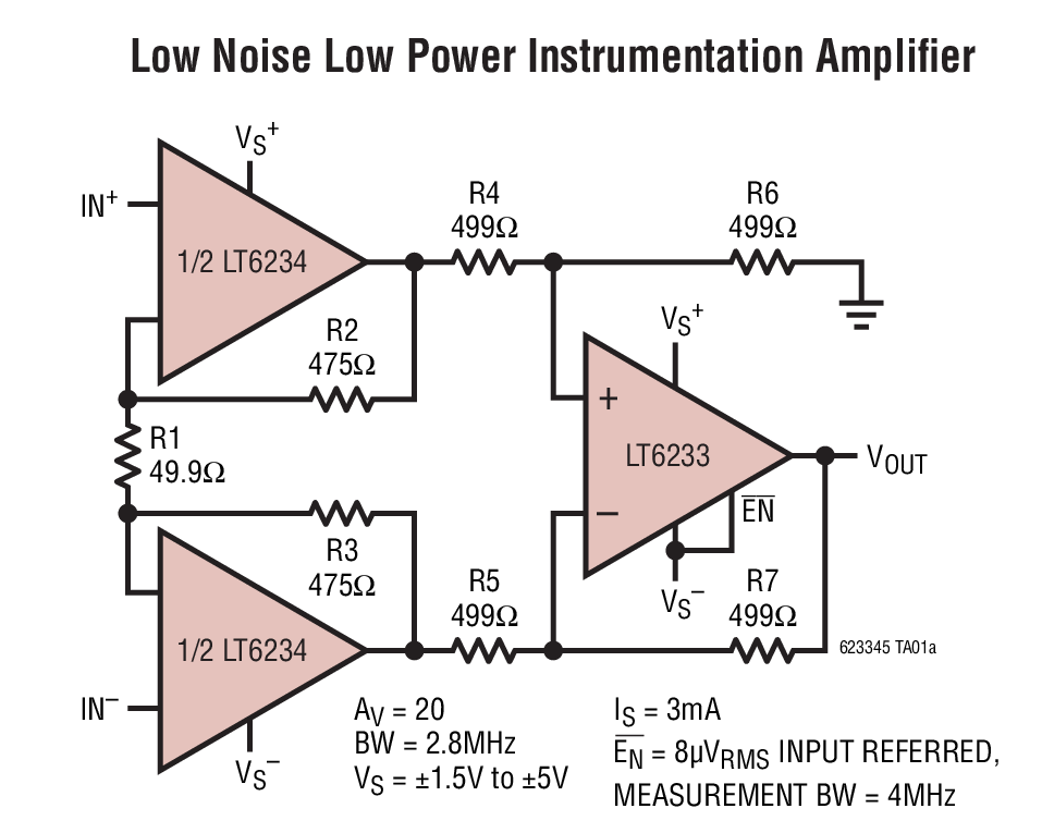 Low Noise Low Power Instrumentation Amplifier