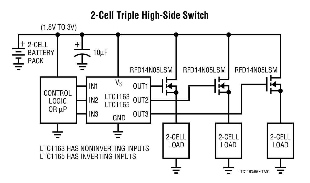 2-Cell Triple High-Side Switch