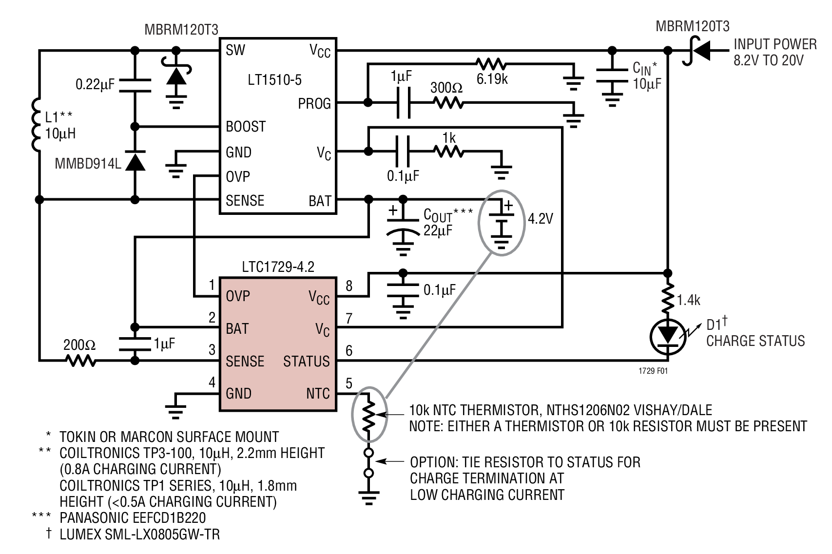 500kHz Li-Ion Cell Phone Charger (0.8A)