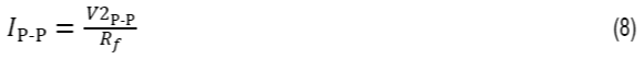 Equation to calculate peak-to-peak cell current