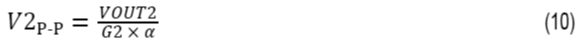 Equation used in calculating peak-to-peak cell voltage