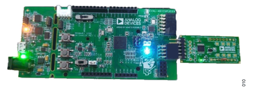 図 10. EVAL-ADICUP3029 に接続された EVAL-CN0552-PMDZ