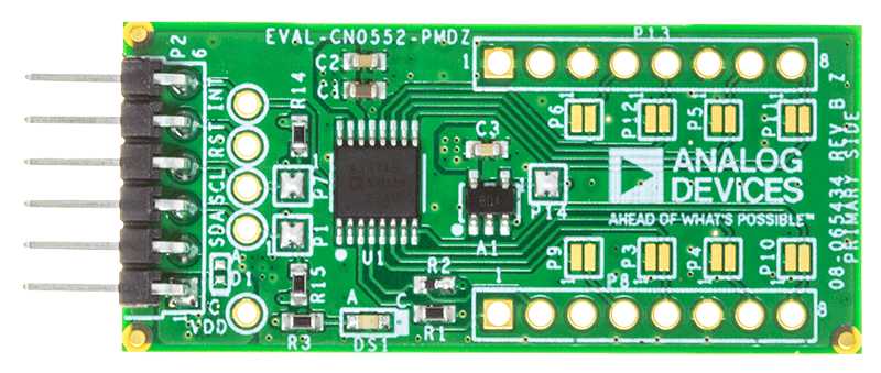 図 8. EVAL-CN0552-PMDZ の上面図