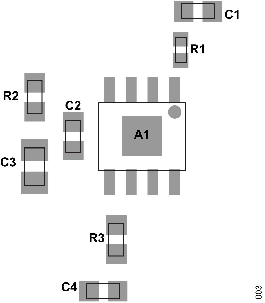 図 3. ループ・フィルタのフットプリント
