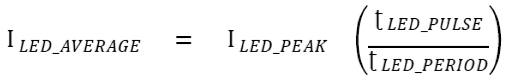 Formula to calculate the average current drawn by each from the LED supply
