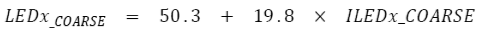 Formula to calculate the coarse current setting of an LED driver