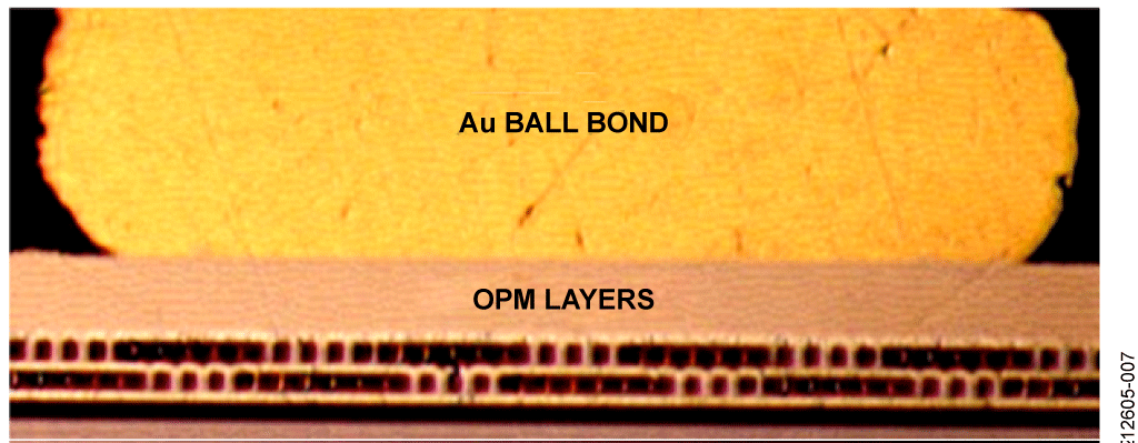 Au Ball Bond on OPM Pad, After 6000 Hours at 195°C