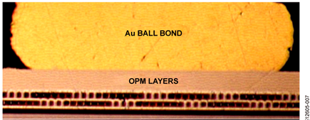 Au Ball Bond on OPM Pad, After 6000 Hours at 195°C