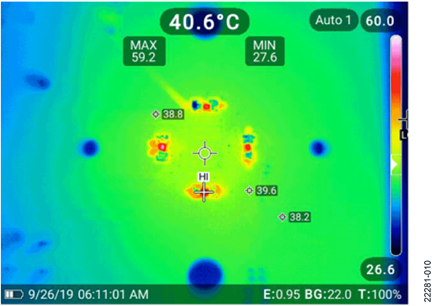 Figure 9. Infrared Image of the CN-0537 Heating